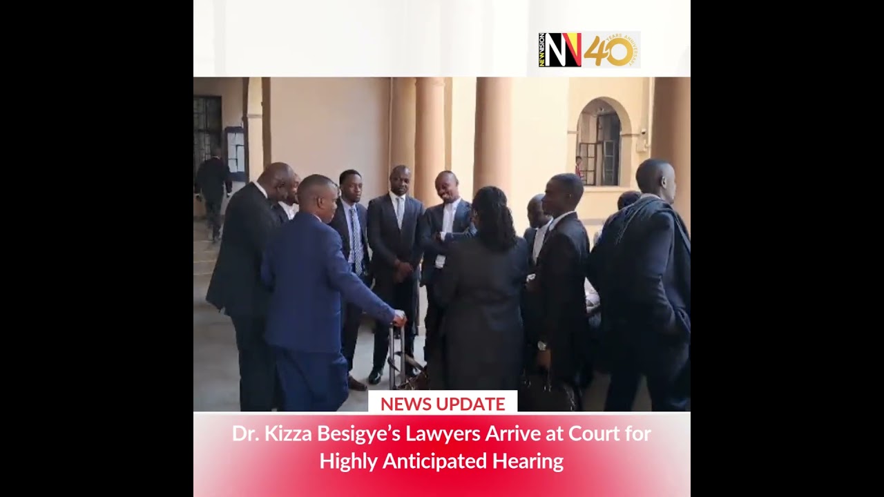 📽️ Dr Kizza Besigye's lawyers arrive at court for highly anticipated hearing.