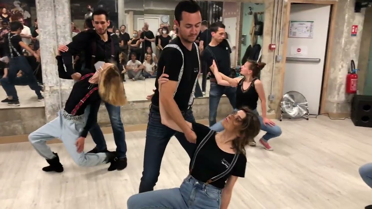 Fête de l'école Temple du Swing, 1-7-22, WCS inter avec Max et Christelle