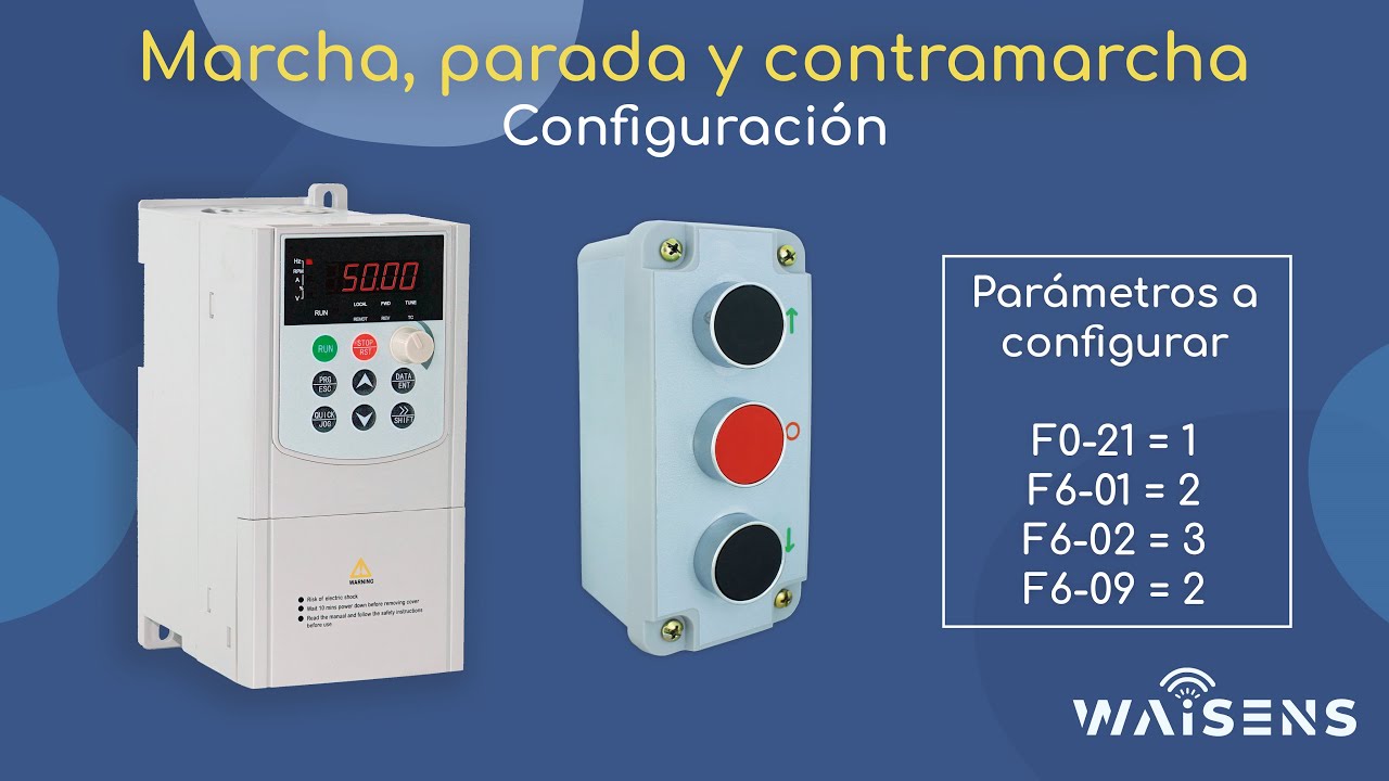 ADL180 220 -  Configuración de botonera de marcha, parada y contramarcha