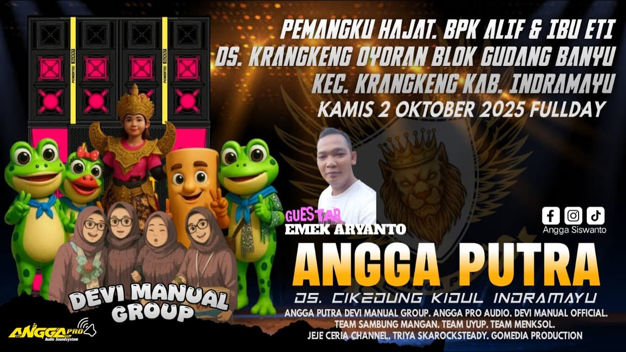 LIVE NGARAK FULLDAY | YANG SEDERHANA ANGGA PUTRA | SHOW KRANGKENG OYORAN 2 OKTOBER 2025