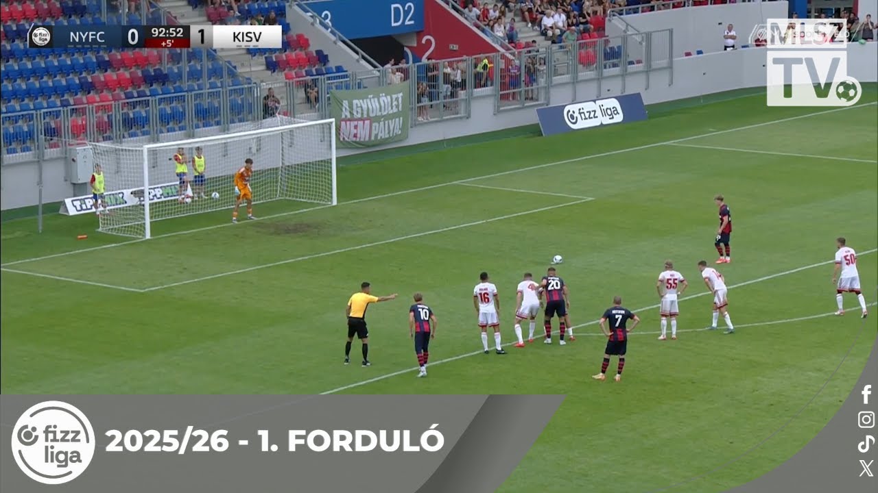 Nyíregyháza Spartacus FC – Kisvárda Master Good | 1-1 | (0-1) | Fizz Liga | 1. forduló | MLSZTV