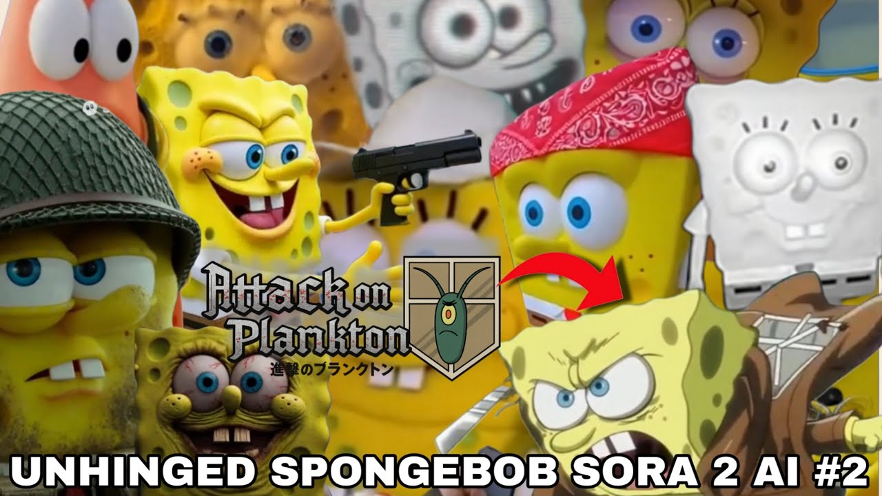 MOST UNHINGED & CRAZY SPONGEBOB SORA 2 VIDEOS # 2 #openai #soraai #spongebobsquarepants #chatgpt  