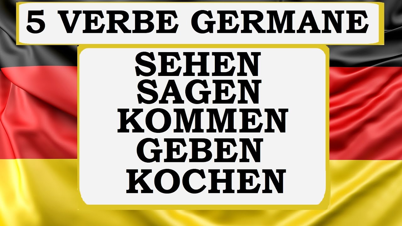 Invata Germana | 5 VERBE GERMANE | Sehen, sagen, kommen, geben, kochen