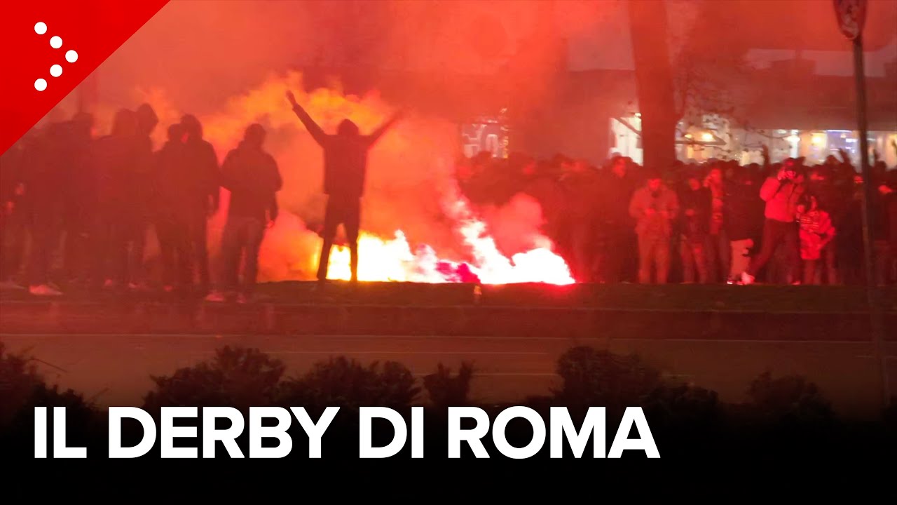Capitale blindata per il derby Roma-Lazio: la polizia usa l'idrante contro tifosi romanisti