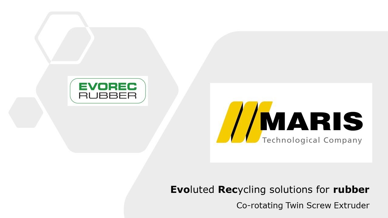 Maris extruders - Evorec Rubber Recycling (1-step process)