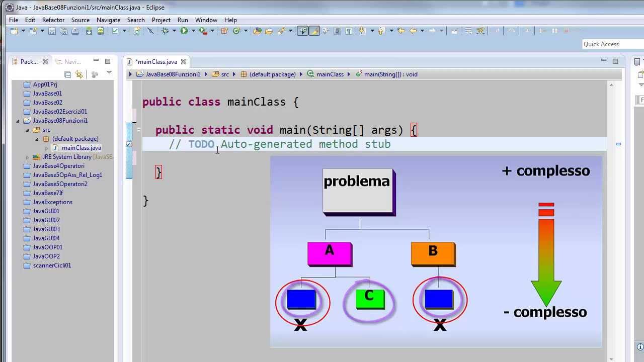 Java - corso base (Playlist 1) ITA 6-z3: sottoprogrammi - PRIMA PARTE