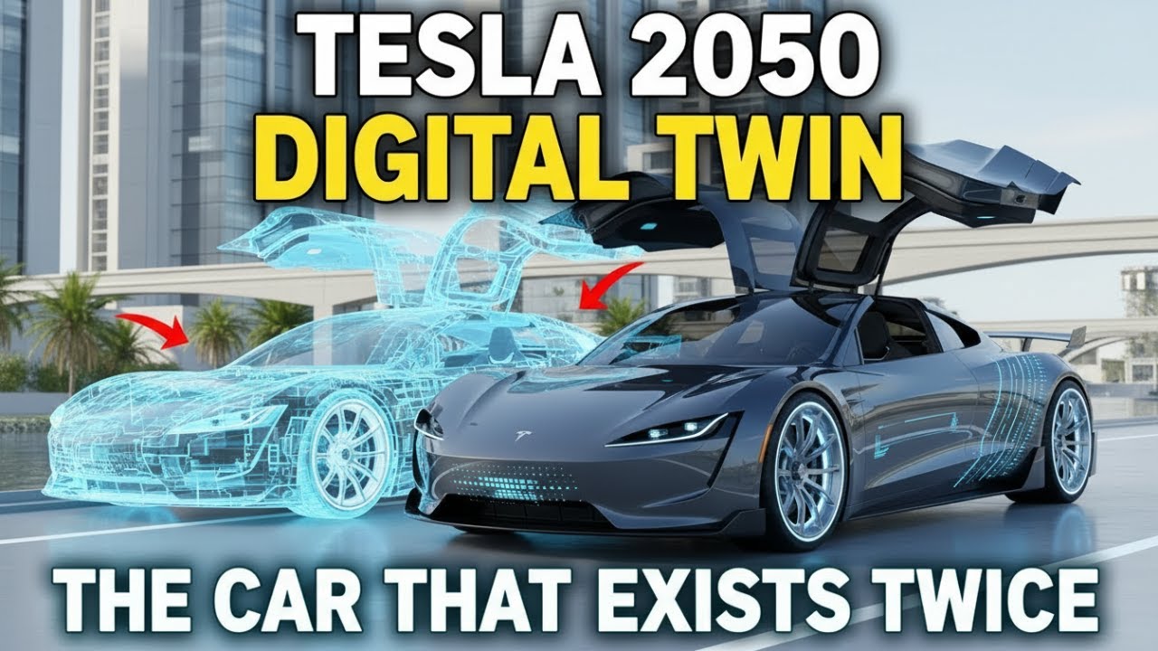 Tesla 2050 Digital Twin Explained &mdash; The Car That Exists Twice | Future of AI Cars