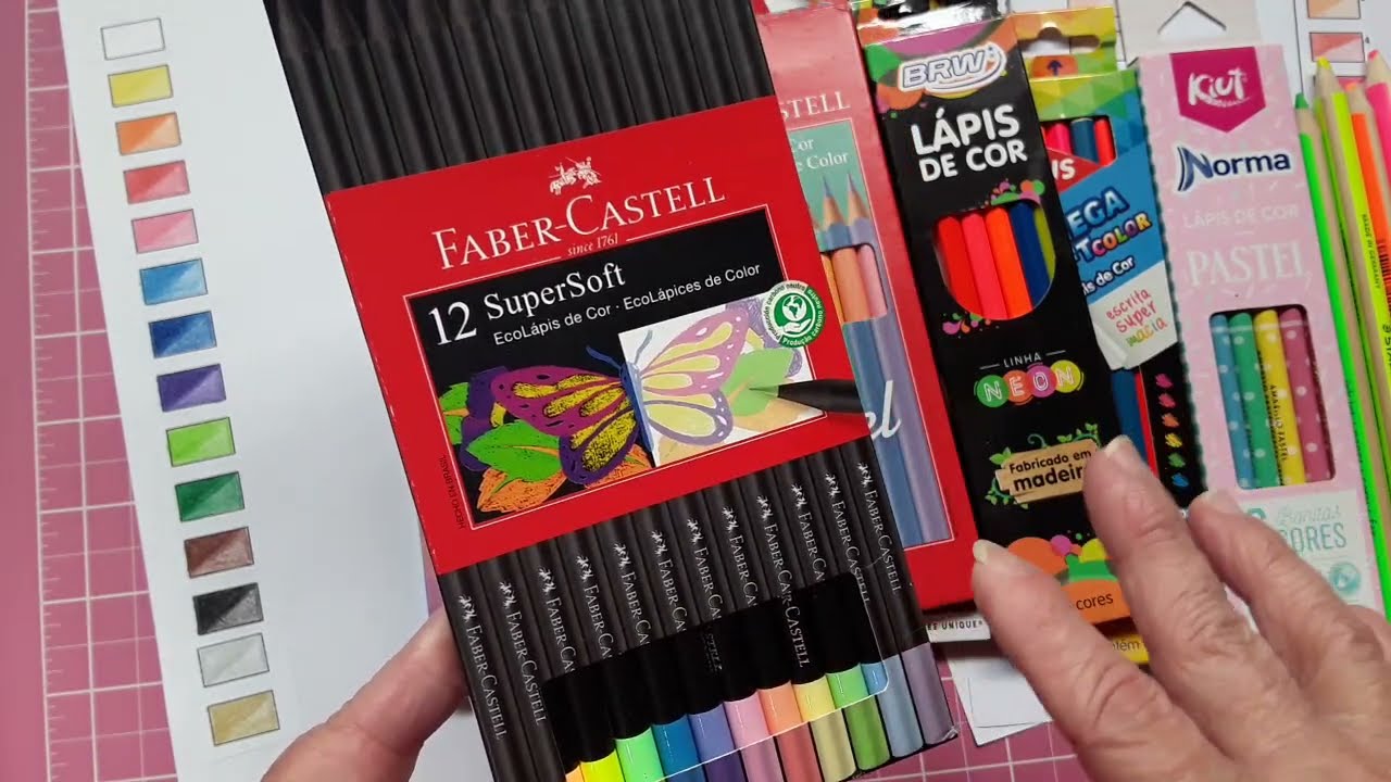 Compara&ccedil;&atilde;o Faber Castell SuperSoft Neon e pastel - com outras marcas