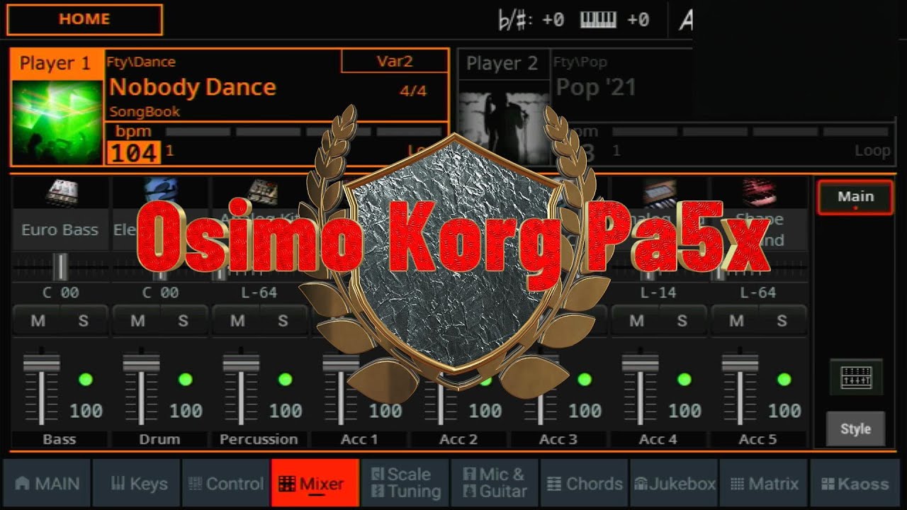 Песенник OSIMO для Korg Pa5x