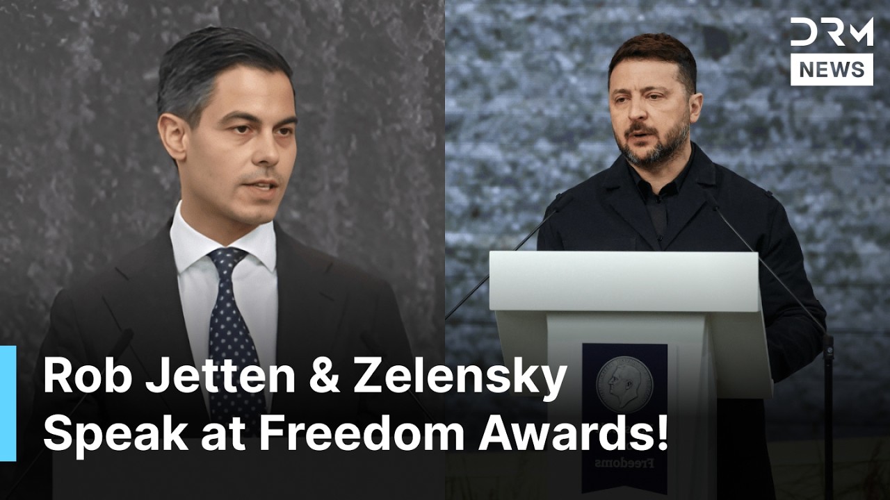 ZOBACZ: Premier Holandii Rob Jetten i Zełenski przemawiają na uroczystości wręczenia nagr&oacute;d Four ...