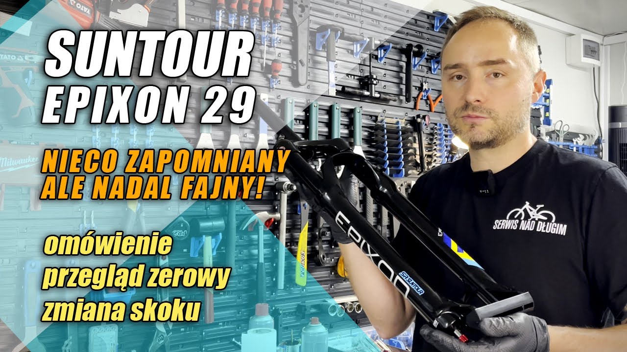 Suntour Epixon serwis zerowy lower leg i zmiana skoku na potrzeby montażu w Riverside 520 E