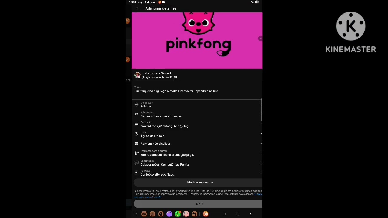 Pinkfong And hogi logo remake kinemaster speedrun be like 