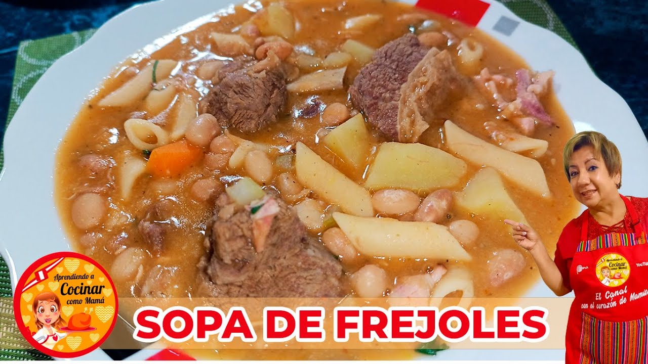 Receta Recomendada SOPA DE FREJOLES | Bien calientito