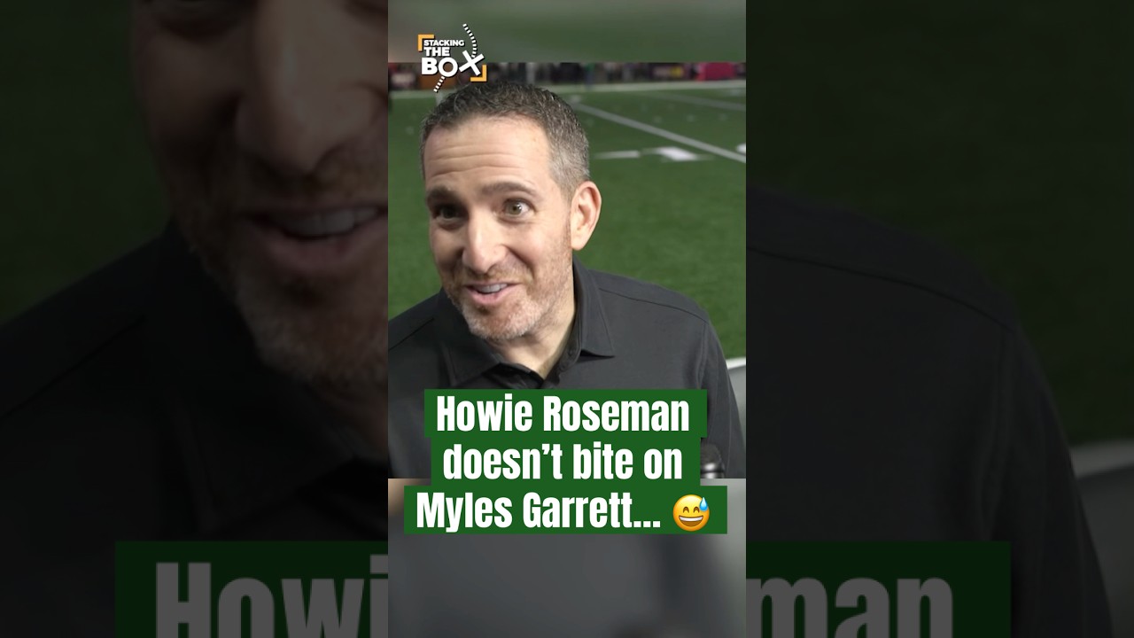 Howie Roseman doesn&rsquo;t bite on Myles Garrett question&hellip; 😅