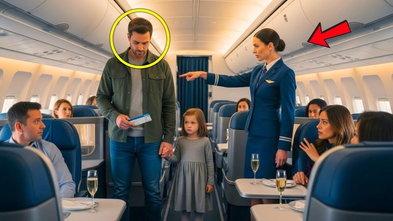 Single Dad Kicked Out of First Class One Minute Later Flight Attendant Was Stunned   EOM STORIES