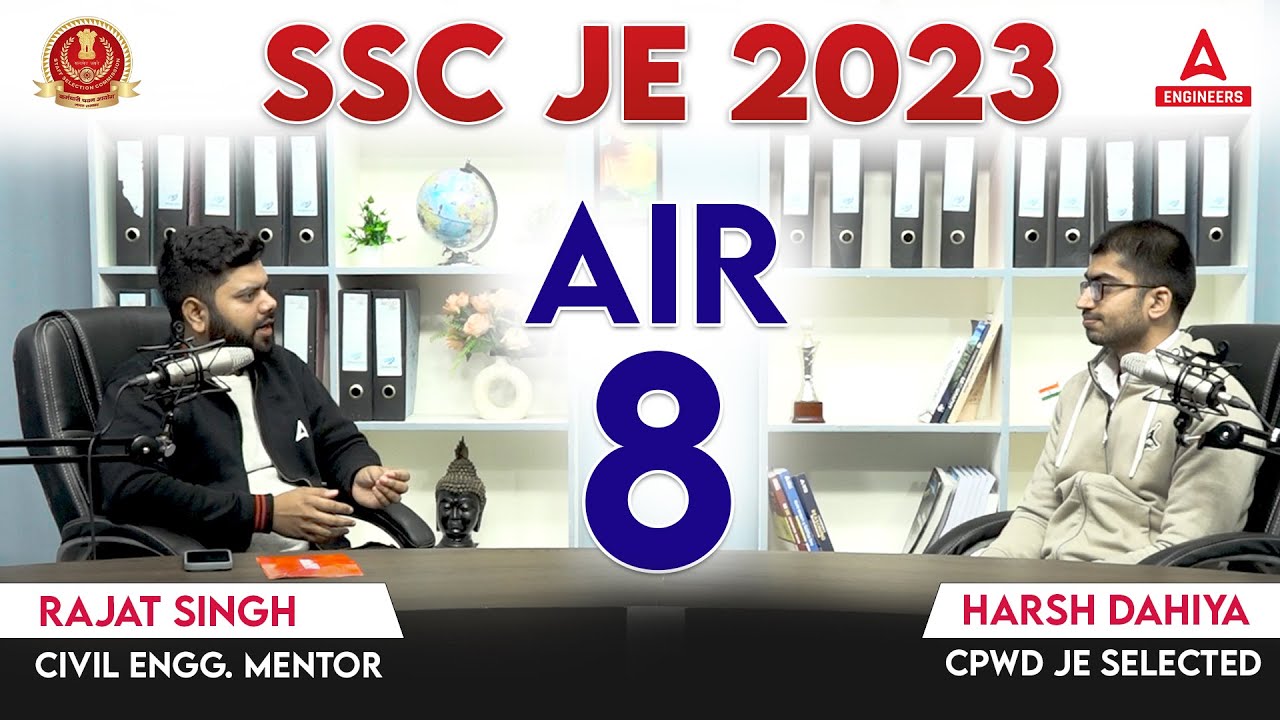 SSC JE 2023 Rank 08 Harsh Dahiya {CPWD JE Civil} | SSC JE Topper Interview Civil Engineering