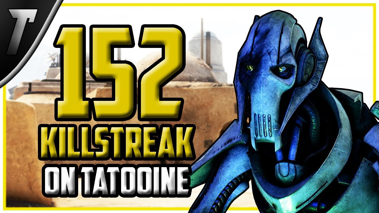 Star Wars Battlefront 2 General Grievous 152 Killstreak (Tatooine)