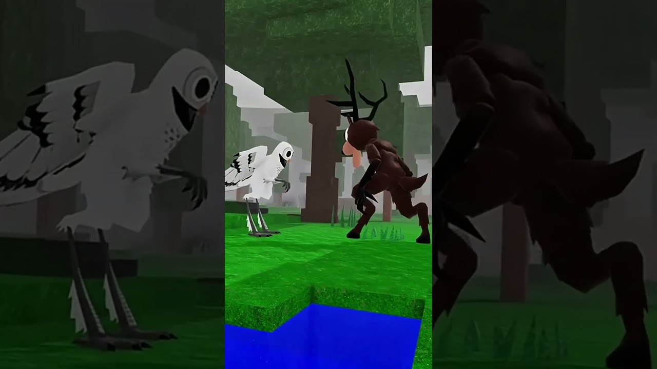 Cervo 🦌 VS Coruja 🦉 Quem ganha essa batalha? #robloxbrasil #roblox #robloxedit