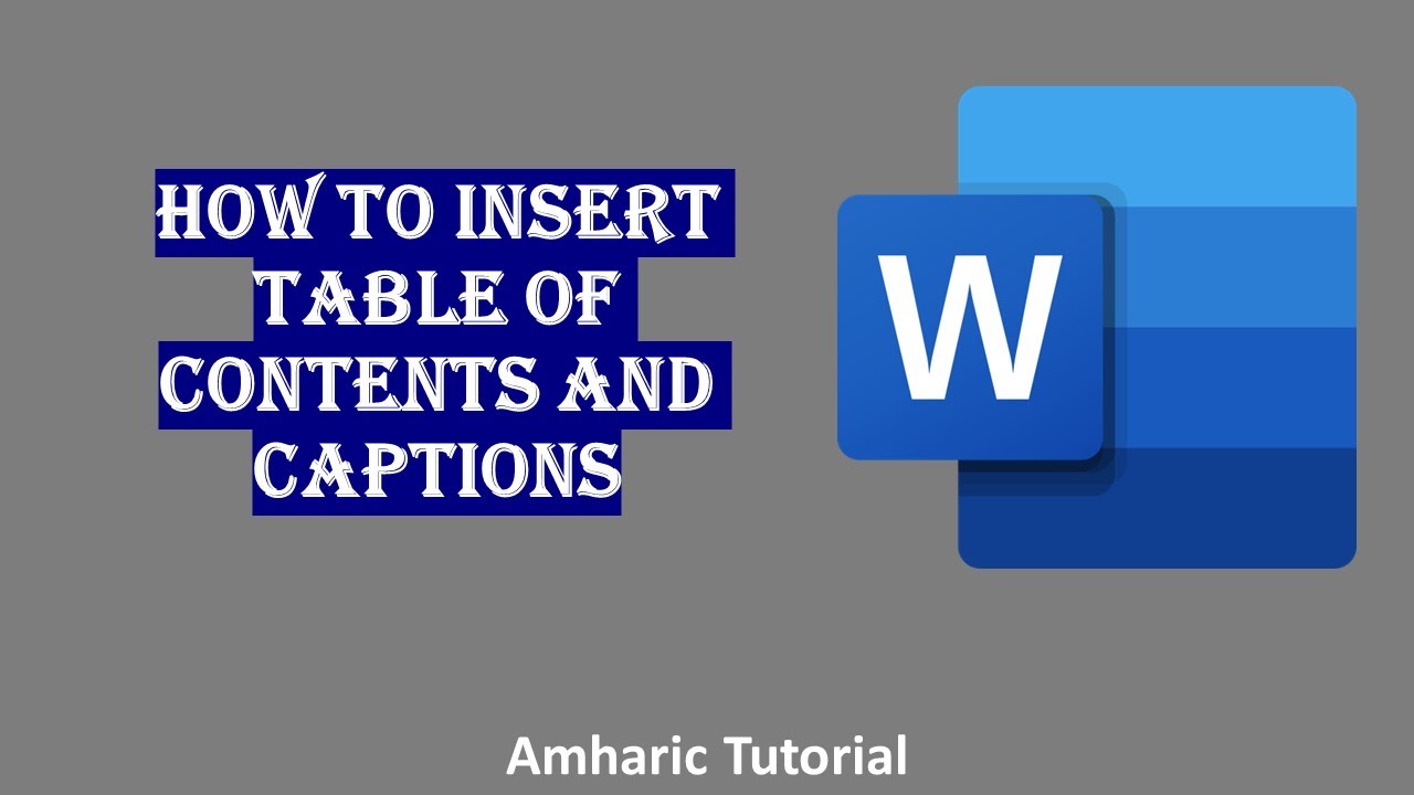How to insert table of contents, list of tables and figures automatically