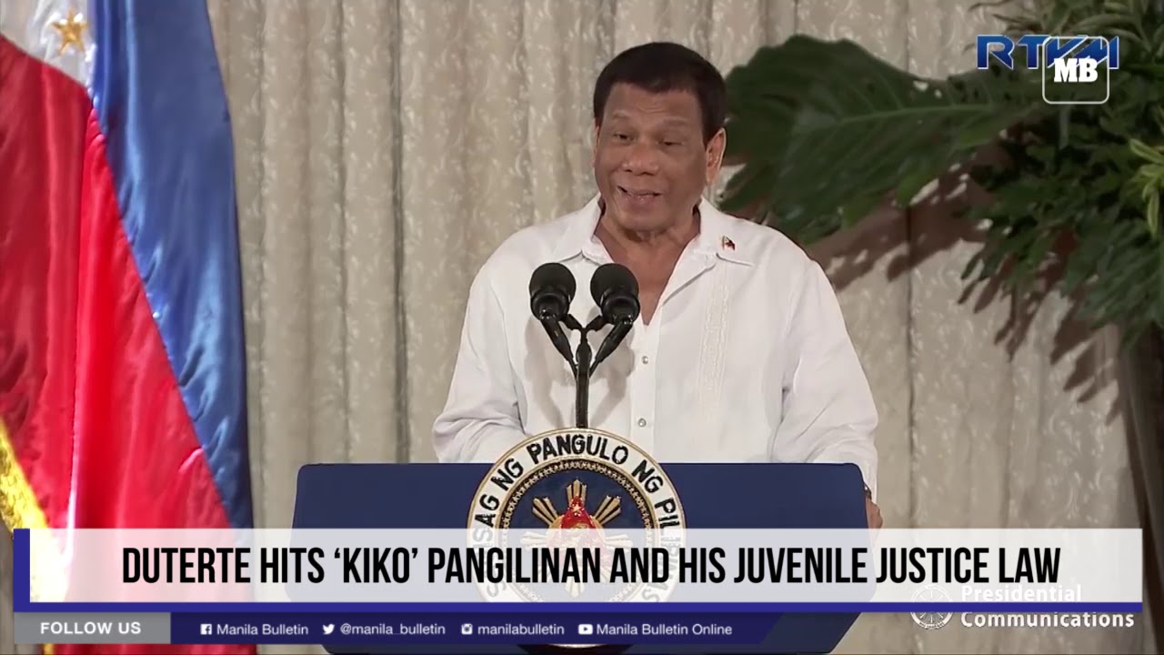 Duterte hits ‘Kiko’ Pangilinan and his juvenile justice law