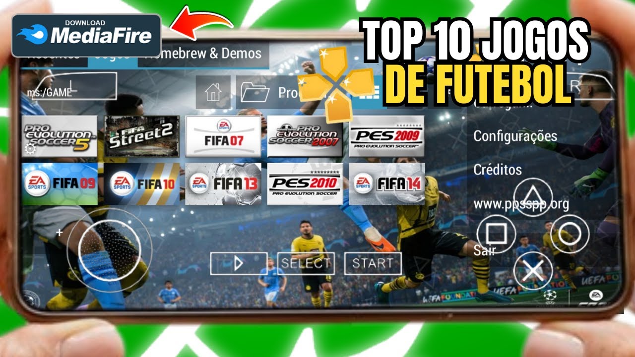 TOP 10 MELHORES JOGOS DE FUTEBOL PARA PPSSPP/PSP ANDROID EM 2024