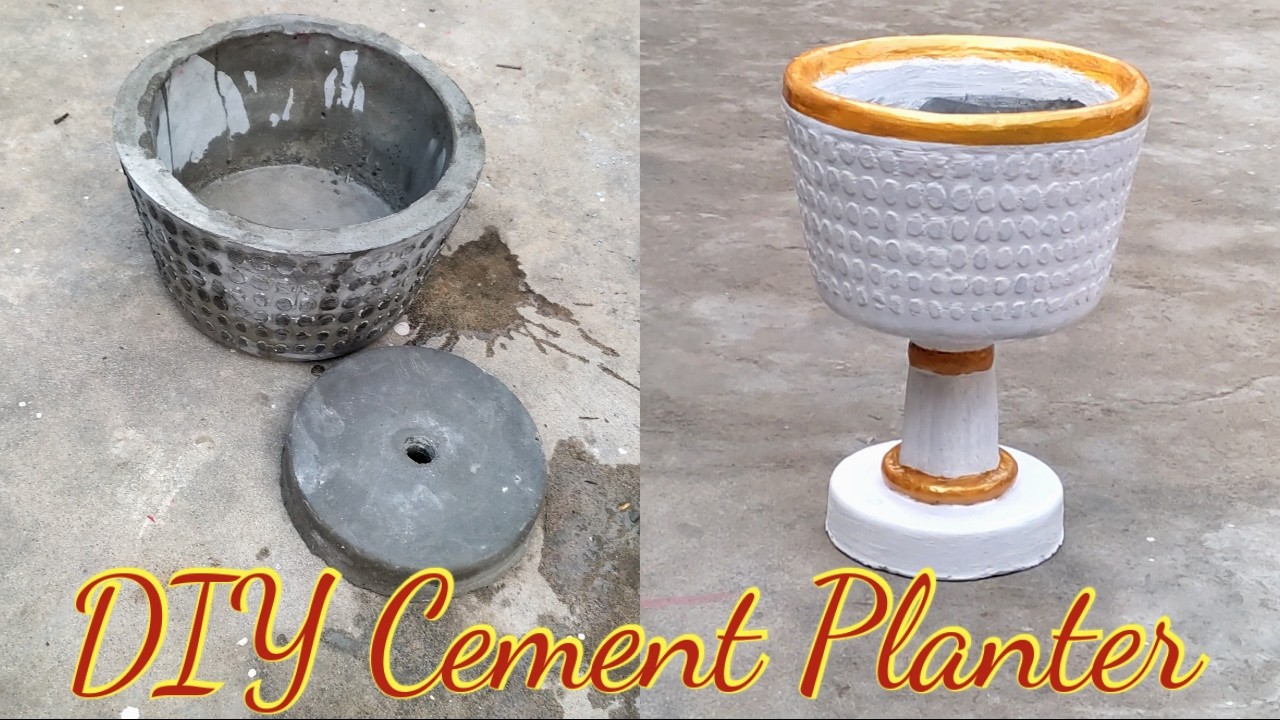 Creative And Outstanding - Easy Way To Make A Plant Pot With A Plastic Basket At Home|DIY Cement Pot