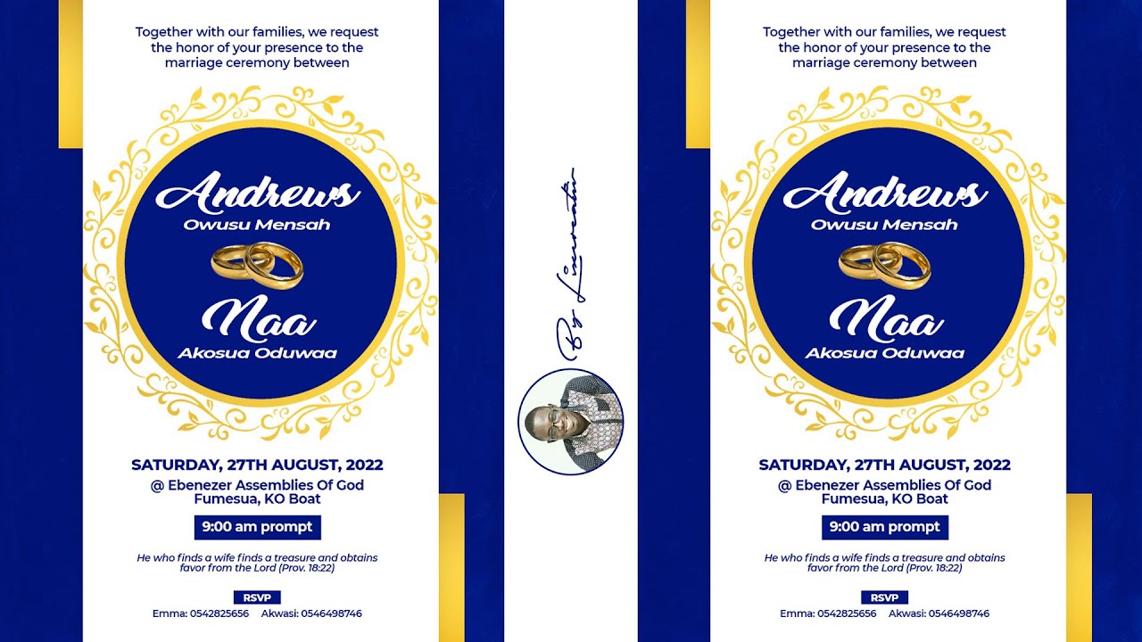 How To Design a beautiful WEDDING INVITATION FLYER | Photoshop Tutorial