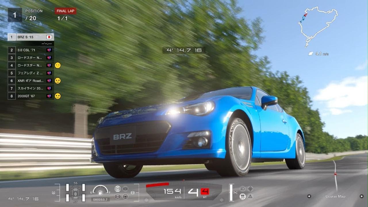 PS5【GT7】SUBARU BRZ S '15:1230kg:Nürburgring:GT Sophy: #GT7 #PS5