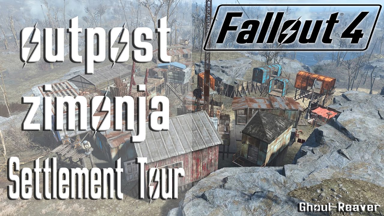 Fallout 4 - PS 4 - Outpost Zimonja - Settlement tour - No Mods