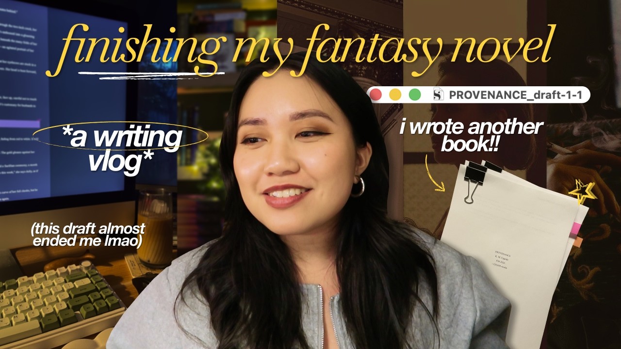 finish writing my book with me 🍰 fantasy author writing vlog