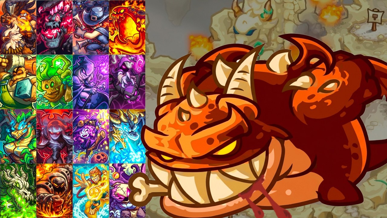 All Heros VS Magma Dark Showcase Who performed best？Kingdom Rush 5 Alliance 王國保衛戰5：聯盟 (全英雄 對決 熔岩墮龍)