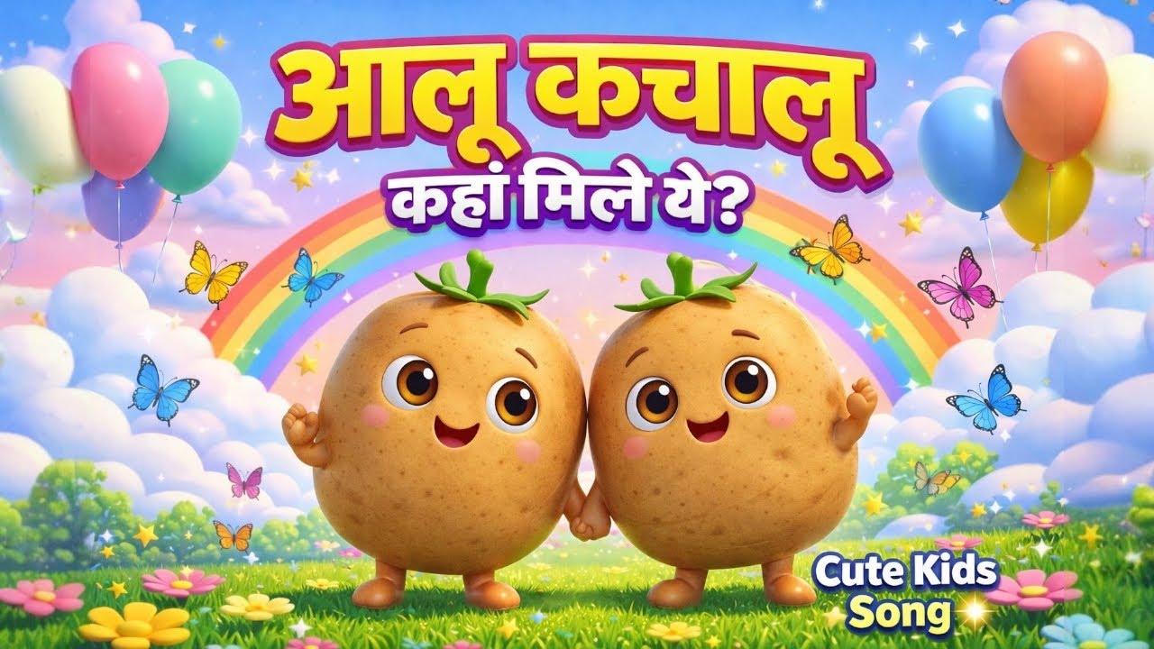 आलू कचालू कहाँ मिले थे? 🥔🌈 | Cute Kids Song | Updated Version | Totoboo