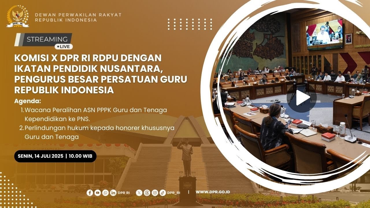 BREAKING NEWS - KOMISI X DPR RI RDPU DENGAN IKATAN PENDIDIKAN NUSANTARA DAN PENGURUS BESAR PGRI