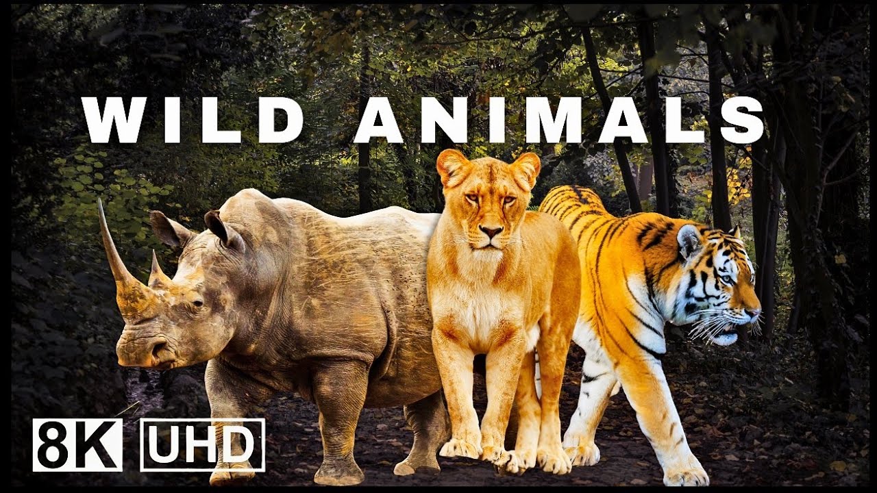 Wild Animals in 8K ULTRA HD HDR | Relaxing Wildlife Nature Film