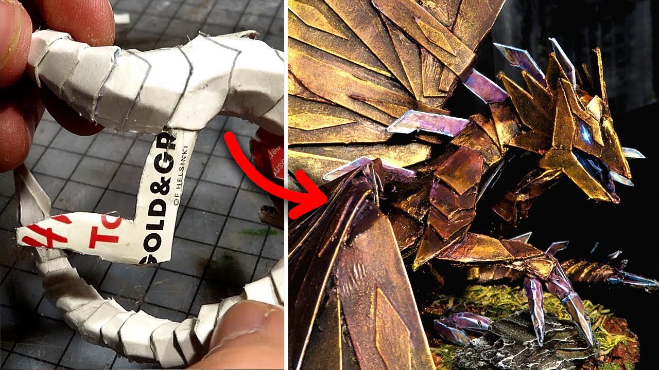 Как я с нуля сделал миниатюру золотого дракона для D&D