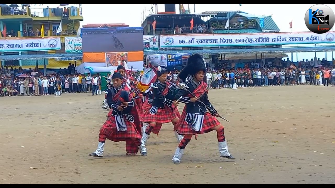 New Rise Academy Pipe Band at Band Display Competition at Mela Ground.