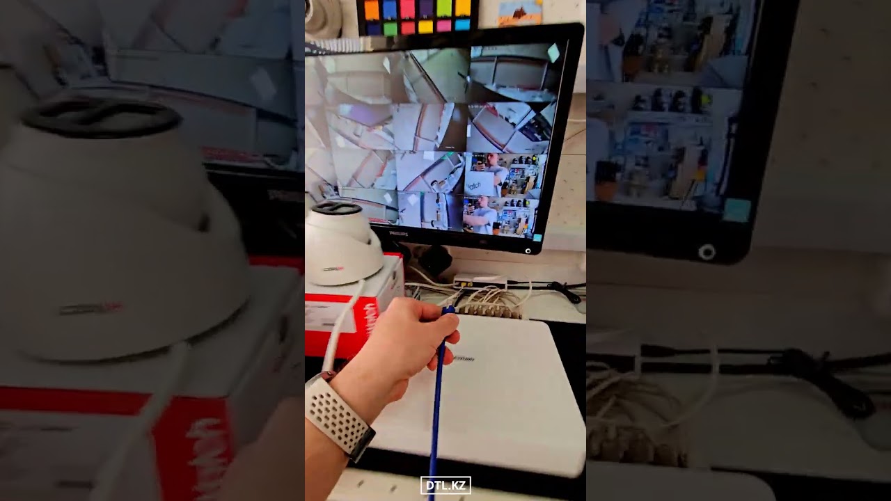 Дублирование 32 IP камер на 2 видеорегистратора Hikvision. #видеонаблюдение #hikvision