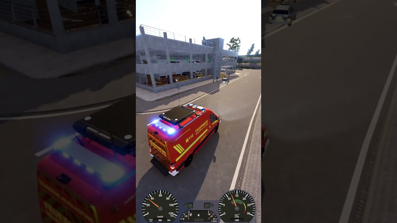 Emergency Call 112 - German Firefighters Fire Respond #firefighter #ambulance #emergency #simulator