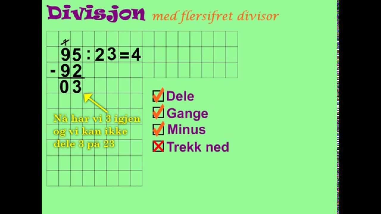 Divisjon med flersifret divisor