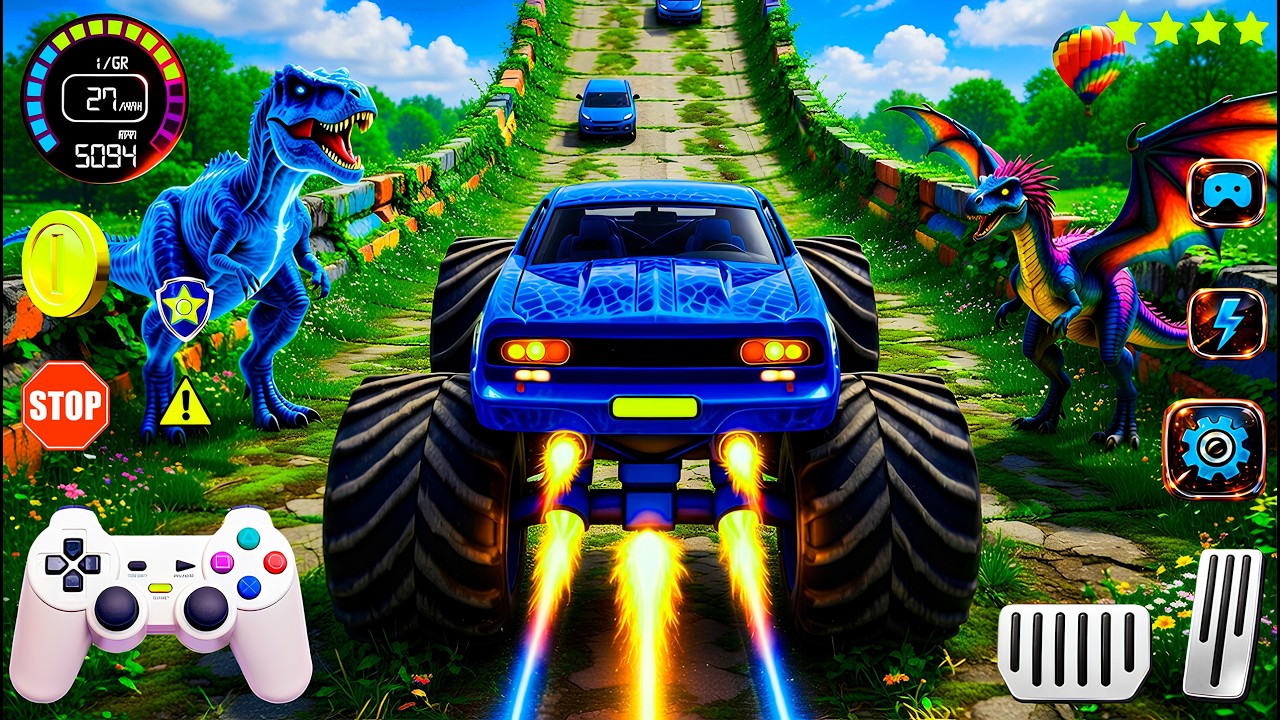 🚨Monster Truck Mega Ramp Extreme Racing Mega Ramp Extreme stunts 💥 Insane Crash Stunts (part 20)