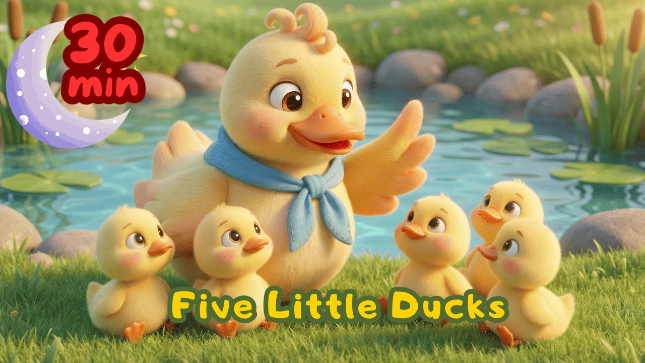 Five Little Ducks | Animal Nursery Rhymes for Kids | 30 Minutes