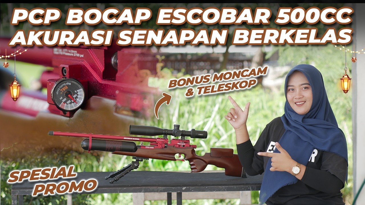 AKURASI TINGGI KELAS MAHAL ‼ PCP BOCAP ESCOBAR AIR RIFLE POPOR KAYU TES AKURASI 50 METER