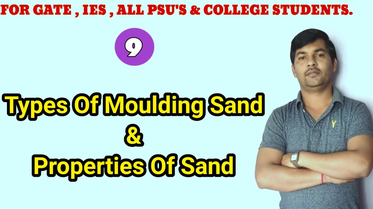 Types of moulding sand in casting | Properties of moulding sand.