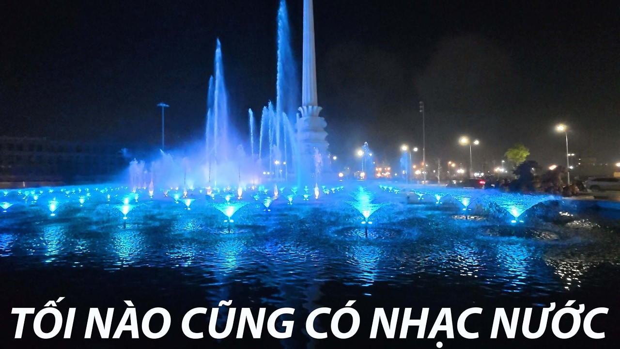 Man nhạc nước ở đảo Vũ Yên, Hải Phòng tối 26 tháng 2 năm 2026
