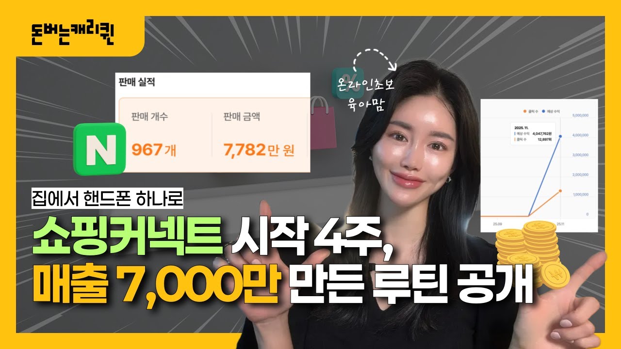 온라인부업추천, 왕초보가 블로그 없이 한달만에 네이버 쇼핑커넥트 수익 7000만원 매출 Ep.1