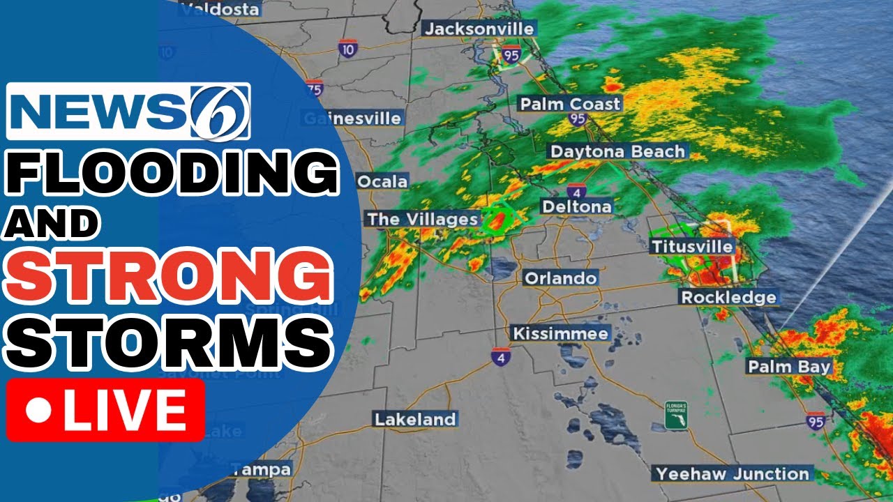 🔴NEWS 6 WEATHER LIVE  | FLASH Flooding In Brevard County & Powerful Storms Tonight
