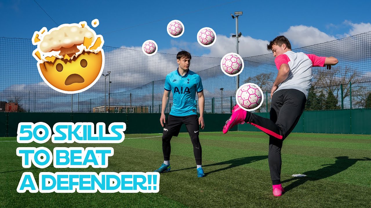 50 Crazy Football Skills to Beat a Defender!!
