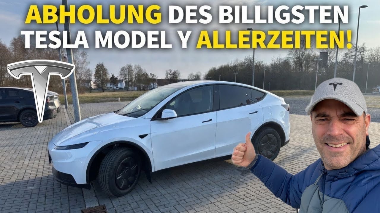 Der Wahnsinn! Abholung des billigsten Tesla Model Y Allerzeiten!