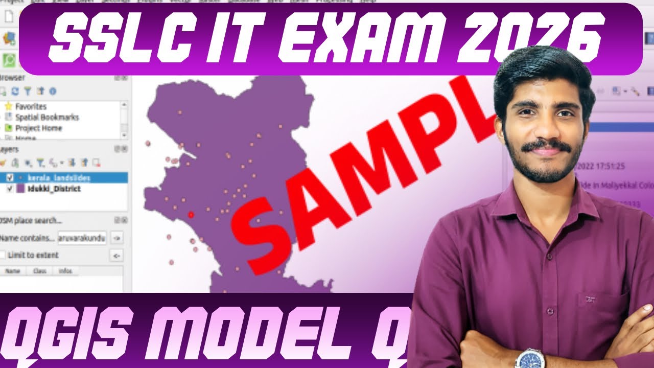 SSLC IT QGIS Model Question 2026 | Kite model questions | 10th ICT Chapter 7 Quantum GIS