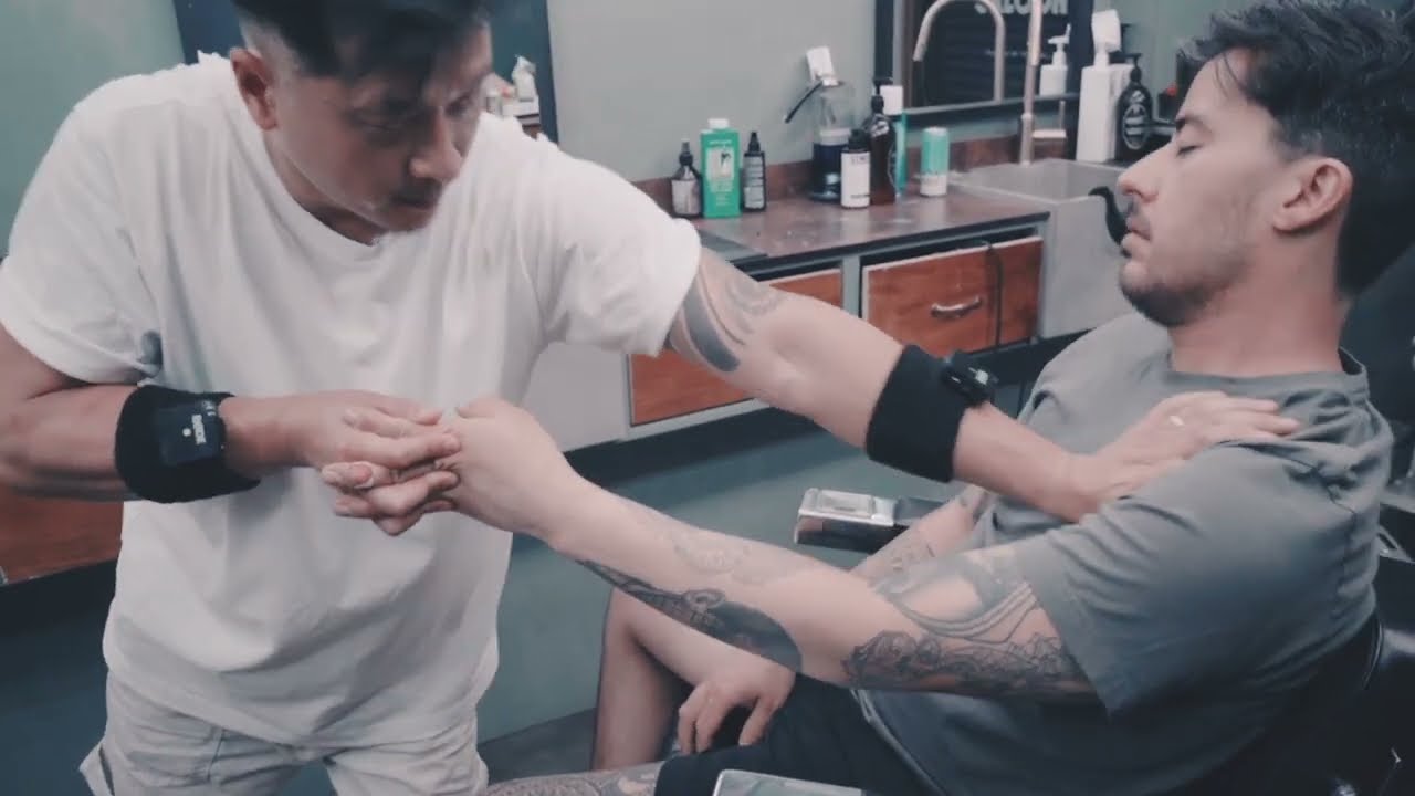 Barber Chair Massage for Nomad Barber Full Video - #ASMR #MASTER #TCK TAO CHI KAI